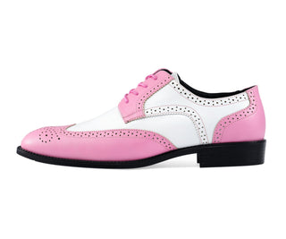 Bolano Elwyn pink and white dress shoes side