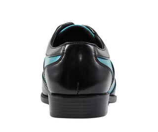 Amali Lawson turquoise two tone oxford shoes back