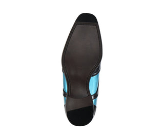 Amali Lawson turquoise two tone oxford shoes sole