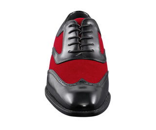 Sio Brighton red oxford shoes front