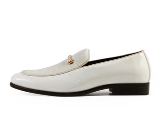 Amali Andrew cream dress loafers side