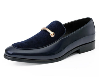 Amali Andrew navy blue dress loafers main