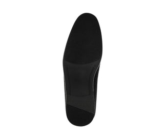 Amali Ivano black and fuschia loafers sole