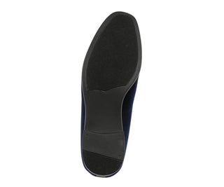 Amali Anteonio navy velvet loafers sole