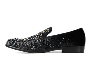 Amali Geno black sparkly dress shoes side