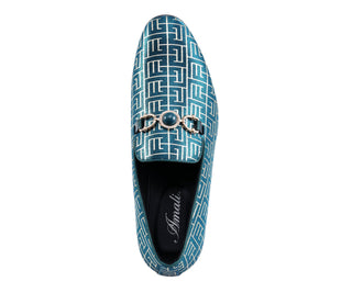 Amali Kazimar teal loafers​ top