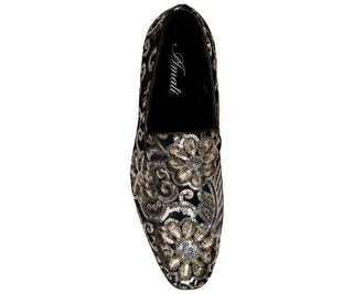 Fabian Sequin Embroidered Smoking Slipper Smoking Slippers