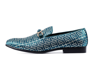 Amali Kazimar teal loafers​ side