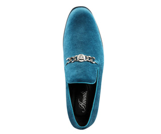 Amali Lynx teal mens loafers top