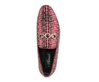 Amali Kazimar burgundy loafers top