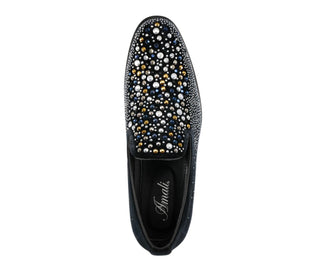 Amali Geno black sparkly dress shoes top