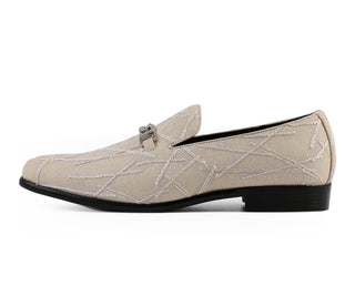 Amali Bower champagne loafers side