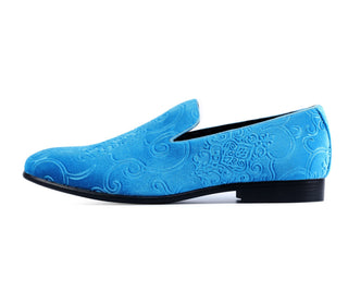 Amali Bryant pool blue smoking slippers side