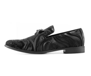 Amali Jano black smoking slippers side