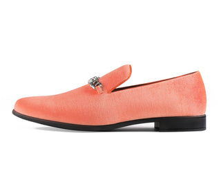 Amali Lynx orange loafers side