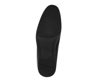 Amali Ivano black and silver loafers sole