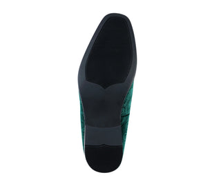 Amali Throne green velvet dress shoes​ sole