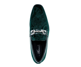 Amali Throne green velvet dress shoes​ top