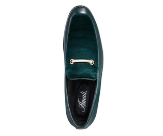 Amali Andrew dark green loafers top