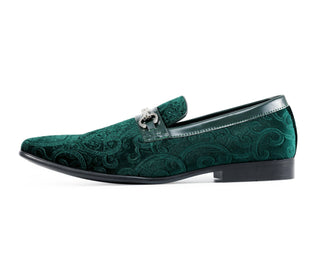 Amali Throne green velvet dress shoes​ side