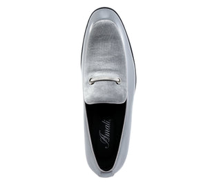 Amali Andrew mens grey dress loafers top