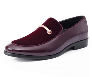 Amali Andrew burgundy dress loafers main